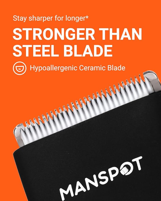 MANSPOT Manscape 2 in 1 Body Hair Trimmer Foil Shaver, Electric Ball Pubic Groin Hair Trimmer, Waterproof Wet/Dry Bikini Trimmer for Women with 4 Guard, 20 Days Shaving