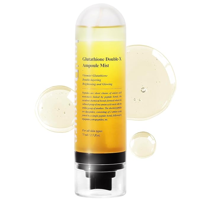JEU'DEMEURE Glutathione & Niacinamide Luminous Ampoule Face Mist – Korean Dewy Skin Spray for Even Tone, Hydration & Glow – Antioxidant Ampoule Essence with Fermented Vitamin B, 2.5 fl.oz