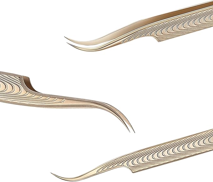 Ms.Queen Lash Tweezers for Eyelash Extension-Professional Lashing Tweezers for Mega Volume Mink Eyelashes Extensions Applying