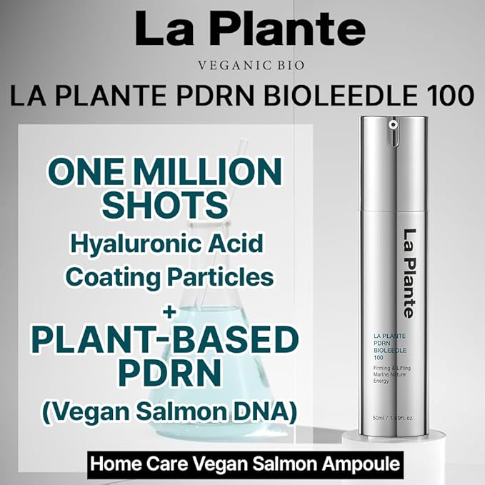 MD'S PICK LA Plante PDRN Hyaluronic Bioleedle Serum 1 Million Shots (Vegan Reedle, Hydrate & Reduce Wrinkles, Pore-Tightening, Hyaluronic Acid, PDRN Serum, Korean Skin Care)