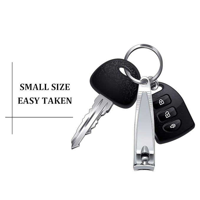 Mudder 100 Pieces Nail Clippers Set Bulk for Men Women Ultra Sharp Stainless Steel Fingernail and Toenail Clippers Flat Portable Travel Fingernails Sturdy Trimmer Pointed Pedicure Manicure Care Tool