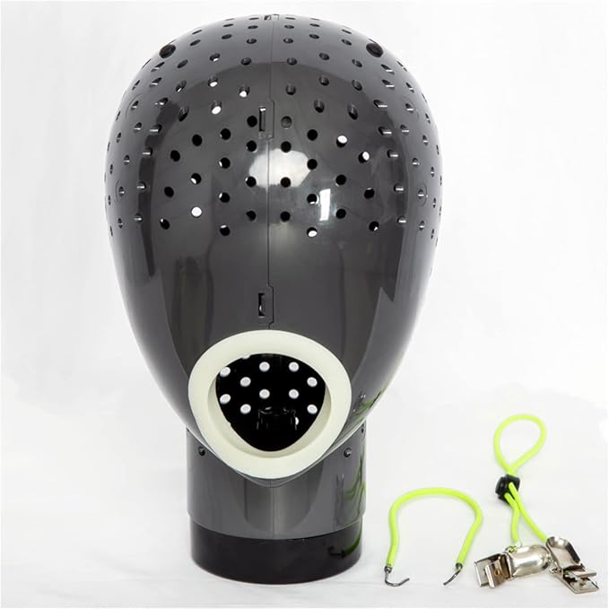 Wig Head Stand - Fresh Holder With Mannequin for Drying and Styling Hair, Scalp Cap Net, Dryer With Holes