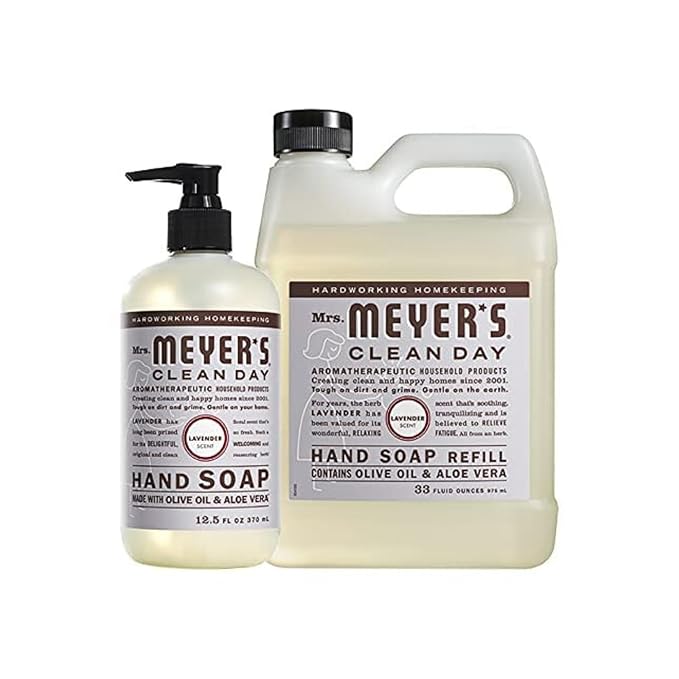 MRS. MEYER'S CLEAN DAY Hand Soap, Refill Variety Pack Soaps Made to Clean and Freshen Hands