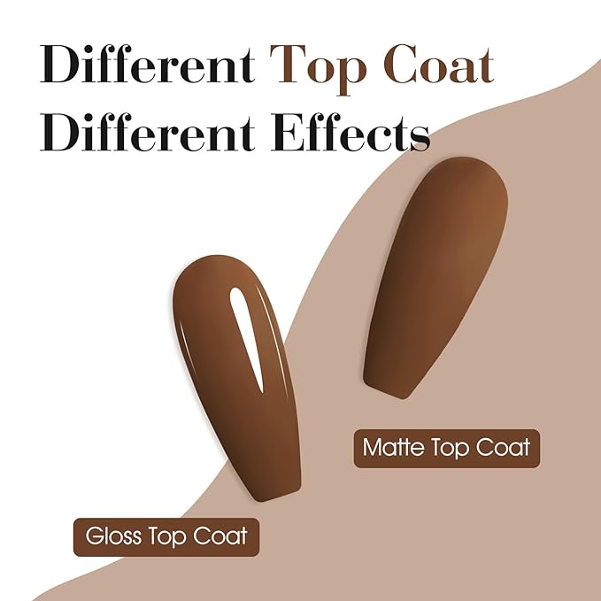 CANNI 6 Colors 9 ML Hema-Free Dark Brown Gel Nail Polish Set, Chocolate Brown Nude Fall Gel Polish Kit, Soak Off LED Nail Gel Manicure Kit DIY at Home Salon Gifts