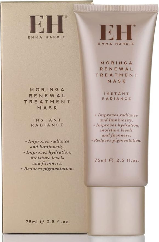 Emma Hardie 75ml Moringa Renewal Treatment Mask, Moisturizes & Firms Skin, Reduces Pigmentation & Evens Out Complexion, Suitable for Sensitive Skin, Vegan & Cruelty Free
