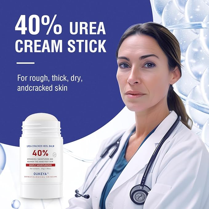 Urea Cream Stick 40 Percent,Heel Balm,Hand Cream and Foot Cream for Dry Cracked,Cracked Heel Treatment,Avoid Frostbite,40 Percent Urea Lotion for Feet Maximum Strength
