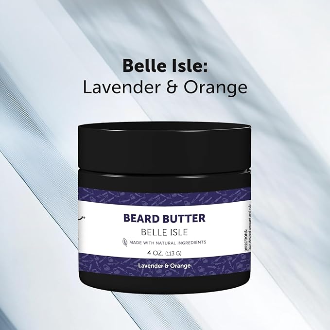 Detroit Grooming Co. Beard Butter for Men | Softens, Thickens & Hydrates with Safflower Oil & Shea Butter | Belle Isle Scent, 4oz