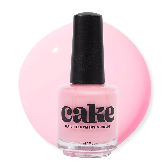 CAKE Non Toxic Nail Polish - 3 Pack - Nail Strengthener and Growth, Nail Repair for Damaged Nails, Natural Nail Polish, Quick Dry, Long Lasting (Pink Collection)