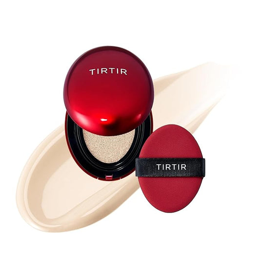 [*Mini Size*] TIRTIR Mask Fit Red Cushion Foundation | Full coverage, Weightless, Skin fit, Satin Glow Finish, Korean Makeup Cushion Foundation (#13N Fair Ivory, 0.15 Fl Oz)