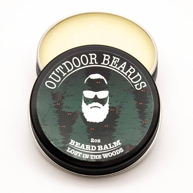 Beard Balm | 2 oz Cleansing Balm for Beards Short or Long | Beard Conditioner for Men | Essential Moisturizer for Every Man's Beard | Leave Hair and Skin Healthy (Lost in the Woods)