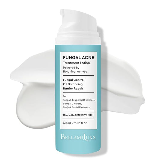 Fungal Acne Treatment Lotion: Effective Face & Body Pimple Cream for Bumps, Clusters, Itch & Redness – Fungal Prone Skin Acne Treatment Moisturizer for Teens & Adults with Natural Actives
