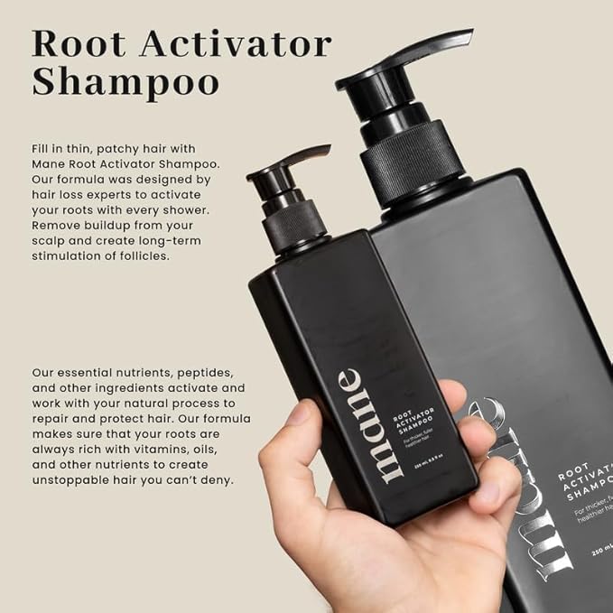 Hair Growth Shampoo for Men (250ml) Activating Follicles & Roots for Thicker & Fuller Hair - Cleanse, and Hydrate Scalp - Regrowth Shampoo for Men