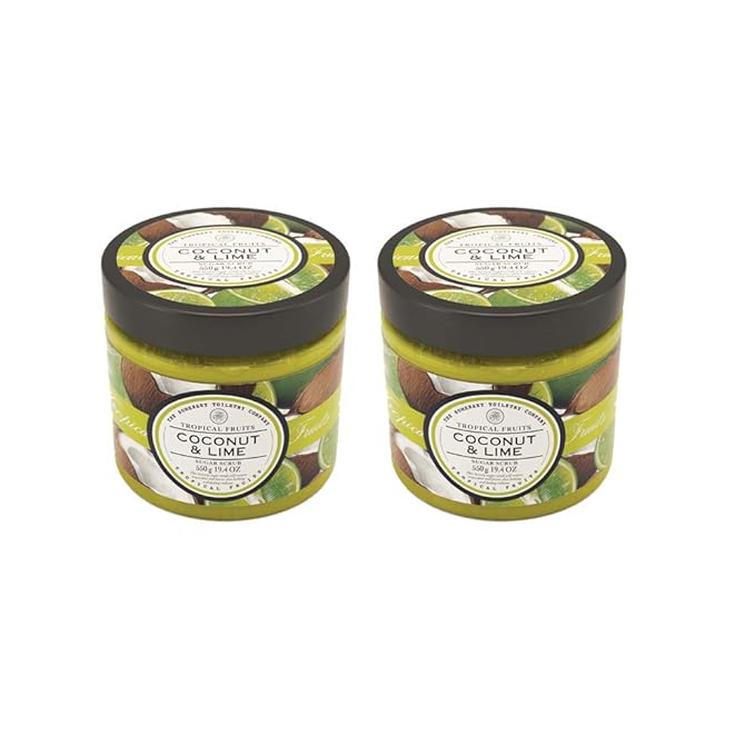 Tropical Fruits Gentle Exfoliating Coconut & Lime Sugar Scrub 2 x 550g