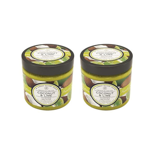 Tropical Fruits Gentle Exfoliating Coconut & Lime Sugar Scrub 2 x 550g