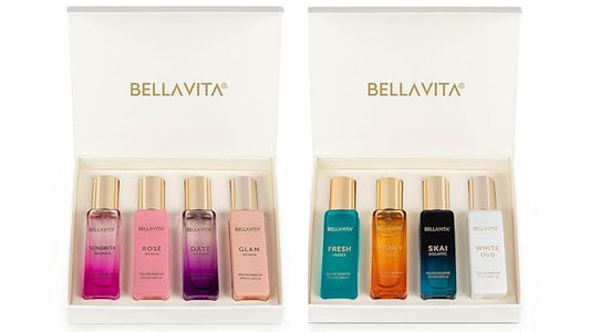 Eau de Parfum 2 Gift Set Combo for Women - Date, Senorita, Skai, Fresh, White Oud, Glam, Rose, Honey Oud | Vanilla, Floral, Musk, Marine, Citrusy & Oud | 8 Fragrances | 8*20 ML (5.41 fl. oz.)