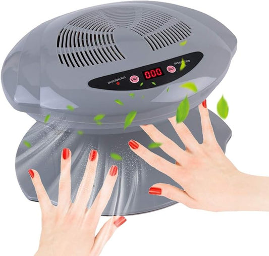 Dioche Nail Fan Dryer with Automatic Sensor Nail Polish Dryer, Nail Drying Fan for Regular Polish Nail Blow Dryer for Living Room and Home (Silver)