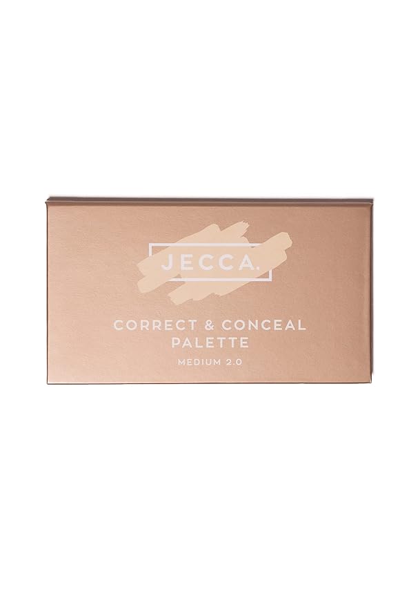 Jecca Blac Correct and Conceal Medium Coverage Palette, Lightweight Long Lasting Formula, Medium To Full Coverage, Gender Neutral & LGBTIQA+ Inclusive Make Up, 2.0, 0.42 oz