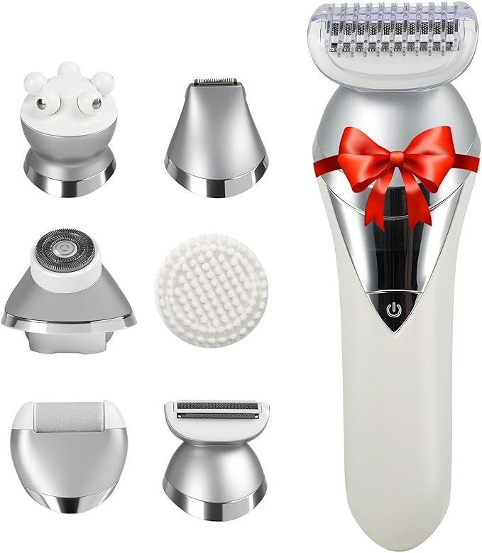 Pluxy Epil Pro 3.0 Women Face Epilator, Pluxy 7-in-1 Portable Design Facial Epilator, Facial Hair Removal for Women & Men, Waterproof Facial Shaver for Ears, Nose, Eyebrow, Body