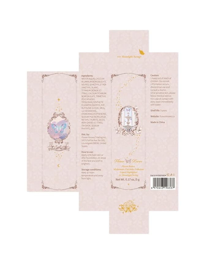 Flower Knows Midsummer Fairytales Liquid Highlighter,Shimmering Face & Body Illuminator,Glow Finish,Blendable & Long-lasting Radiance for Women & Girls(02 Sunset Forest)