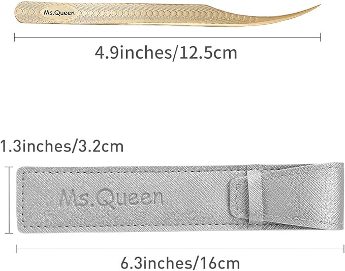 Ms.Queen Lash Extension Tweezers-Dolphin Shape Tip Isolation Tweezers for Classic Volume Eyelash Extensions