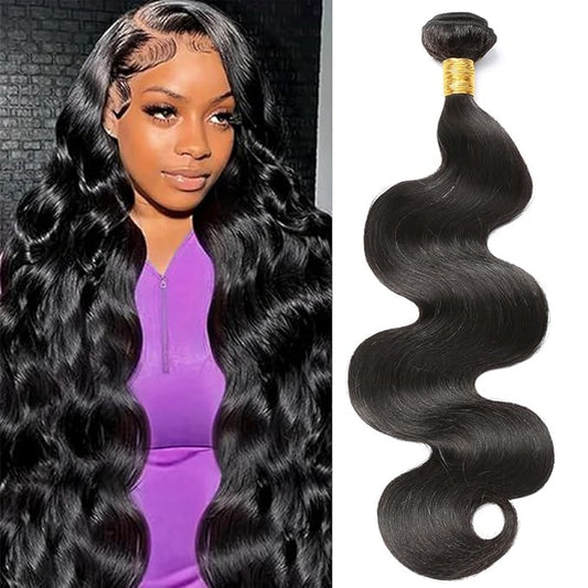 Body Wave Bundles Human Hair Extensions 30 Inch 100% Unprocessed Brazilian Human Hair Bundle Natural Black Hair Extensions