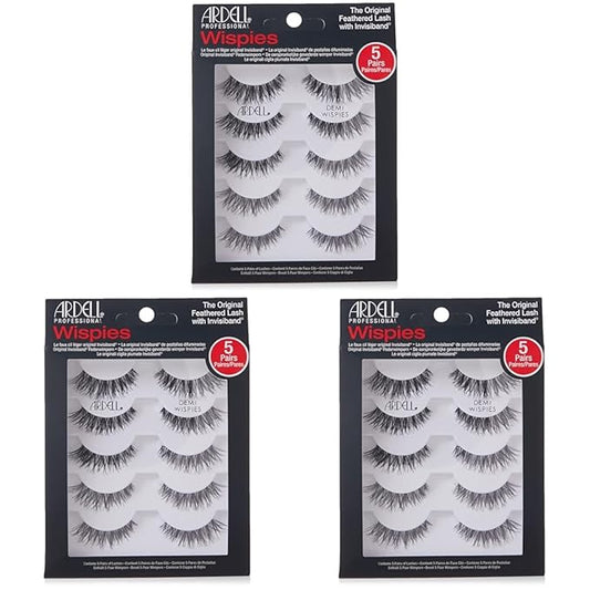 Ardell 5 Count Wispies Black Strip Lashes (Pack of 3)