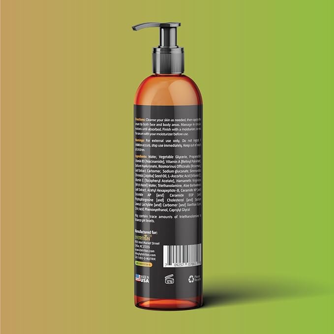 Lyfetrition Youth Renewal Serum (Skin and Face Formula) | 12 fl oz Large Bottle | With Aloe and Retinol