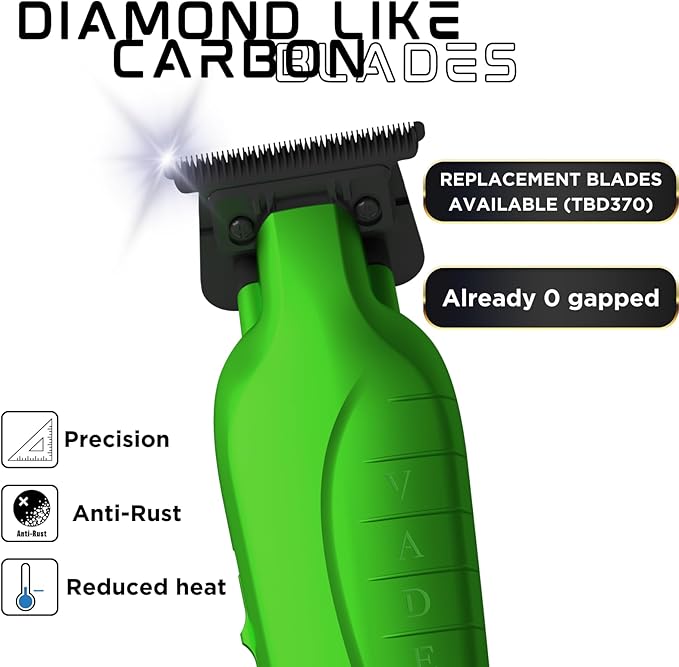 Supreme Trimmer Vader Professional Liner Trimmer for Barbers with 210 Min Run Time, Professional Motor, Sharp DLC T-Blade, USB-C Charge Clipper | ST3778