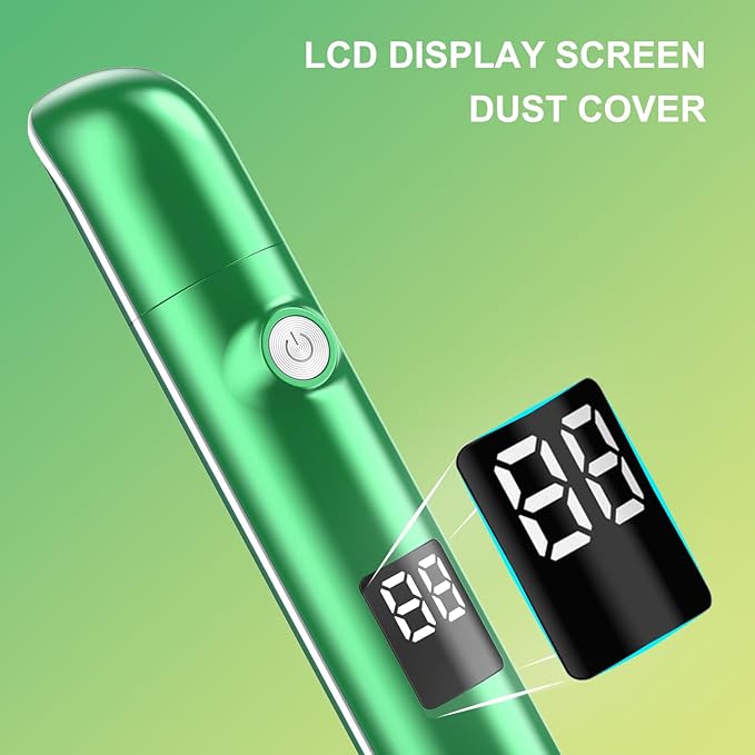 Nose & Facial Hair Trimmer - Painless Eyebrow & Nose Trimmer for Men & Women, IPX7 Waterproof, USB Rechargeable, Easy Cleaning, All-in-One (Green)