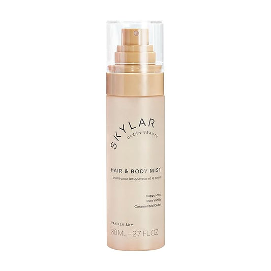 Skylar Vanilla Sky Hair & Body Mist | Hypoallergenic & Clean Fragrance | Vegan, Cruelty Free, and Safe For Sensitive Skin | 80 ML, 2.7 Fl Oz