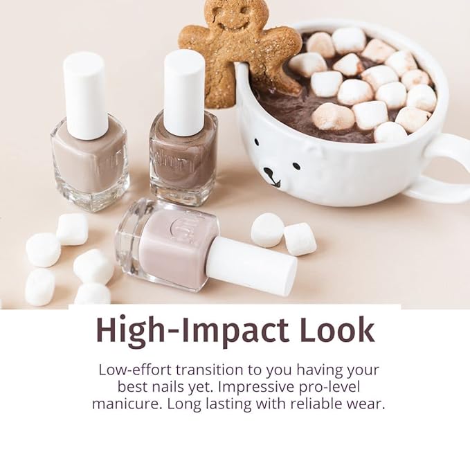 duri Nail Polish, 785 Let It Snow, Light Grey Pastel, Full Coverage, Glossy Finish, Fast Drying, Easy to Apply, 0.45 Fl Oz