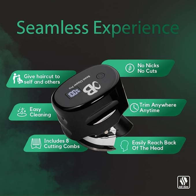 Skull Shaver Beast Clipper Pro: Ultimate Home Haircut & Grooming Kit for Men/Women - DIY Haircut,Hair Clippers, Self Haircut Tool.