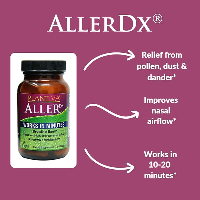 AllerDx Capsules (60 Count) ImmuneDx (60 Capsules) Breathe Well Bundle 2CT