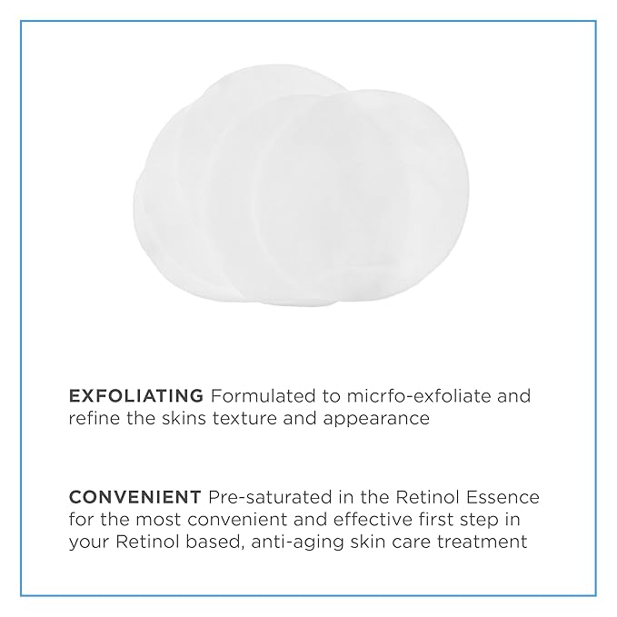 Consult Beaute - Regenerol - Retinol Exfoliating Facial Treatment Discs - Micro Exfoliation for Face - Smoother Skin - 60 Disposable Wipes