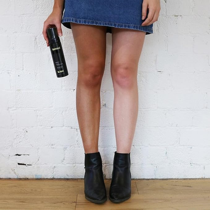 b.tan Dark Self Tanner Kit | Get Tanned Bundle - Best Mousse w/Tanning Mitt Applicator, 1 Hour Express Sunless Foam, Fast Bronzing Glow, No Fake Tan Smell, Vegan, Cruelty Free, 6.7 Fl Oz