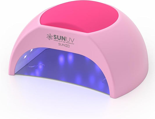 SUNUV 48W UV LED Nail Lamp with 4 Timer Settings, 33 LEDs Nail Dryer Compatible with All Gel Polish, Auto Sensor Removable Base SUN2C Pink
