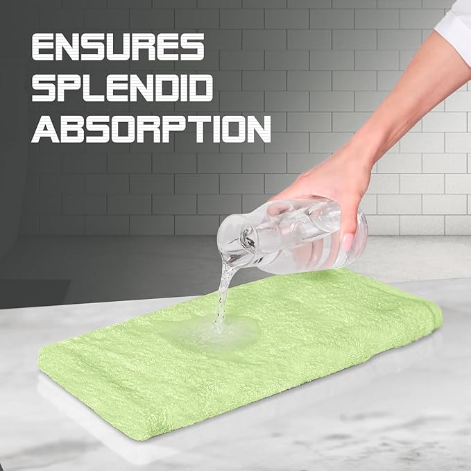 Oakias 100% Cotton Wash Cloths 60 Pack Sage Green - 12 x 12 Inches Ring Spun Cotton Facial Towels - Highly Absorbent Quick Dry Spa Towels - Bulk Washcloths Ideal for Scrubbing and Cleaning