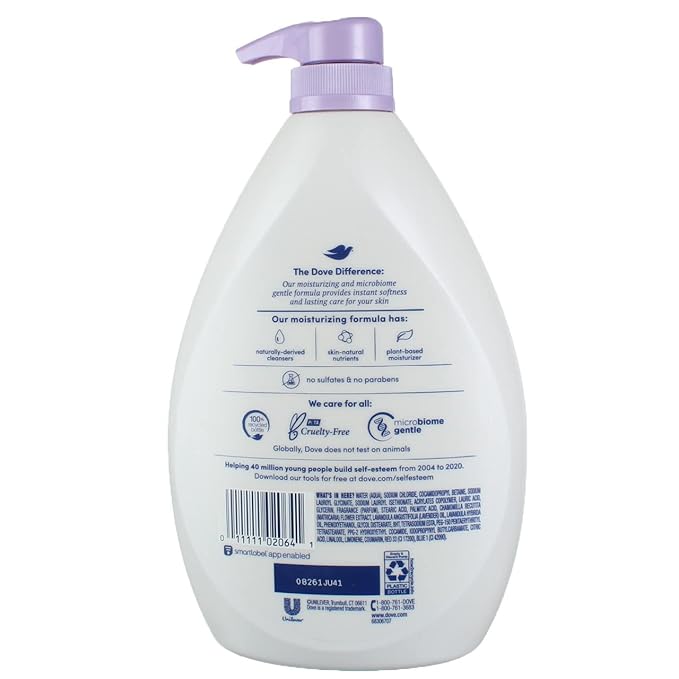 Dove Relaxing Body Wash Pump Calms & Comforts Skin Lavender Oil and Chamomile Effectively Washes Away Bacteria While Nourishing Your Skin 34 oz 3 Count