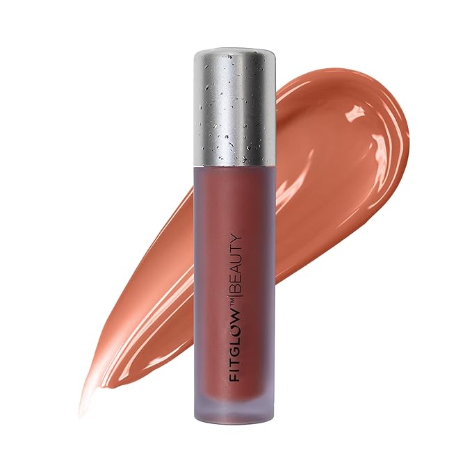 FITGLOW Beauty - Lip Colour Serum | Vegan, Woman-Owned Clean Beauty (Carotene - Earthy Tangerine)