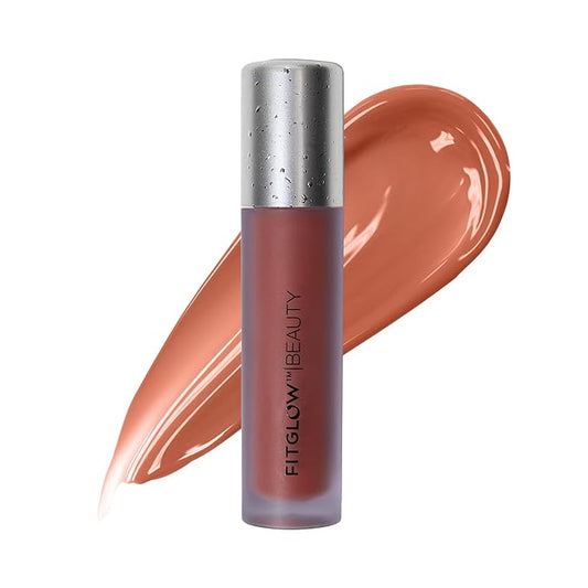FITGLOW Beauty - Lip Colour Serum | Vegan, Woman-Owned Clean Beauty (Carotene - Earthy Tangerine)