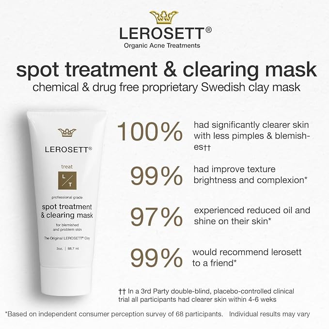 LEROSETT Spot Treatment Clay Mask & Moisture Matte™ Bundle