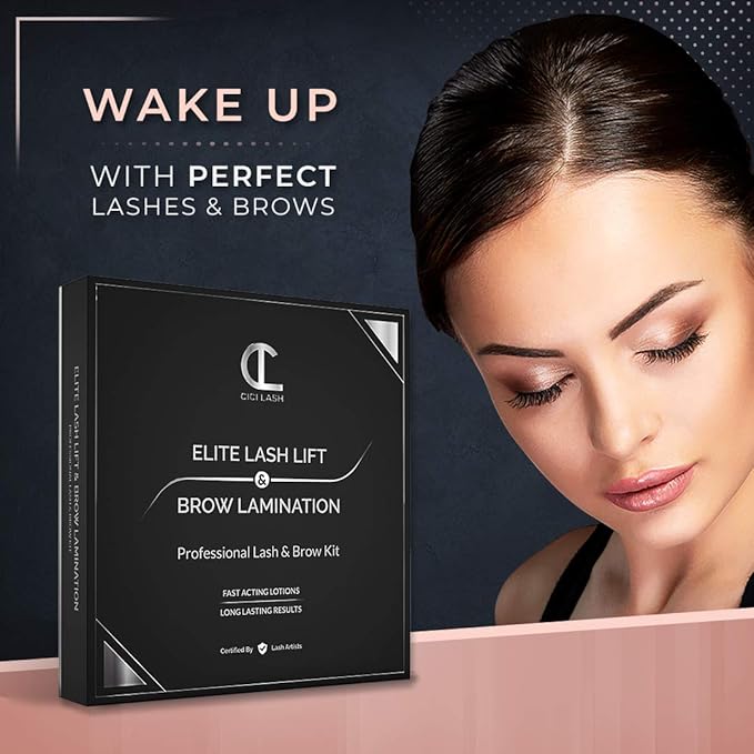 2 in 1 Lash Lift Kit and Brow Lamination Kit | Instant Perming, Lifting & Curling for Eyelashes & Eyebrows | Professional Salon Results Lasting 6-8 Weeks | Includes Glue & Supplies for 5+ Treatments