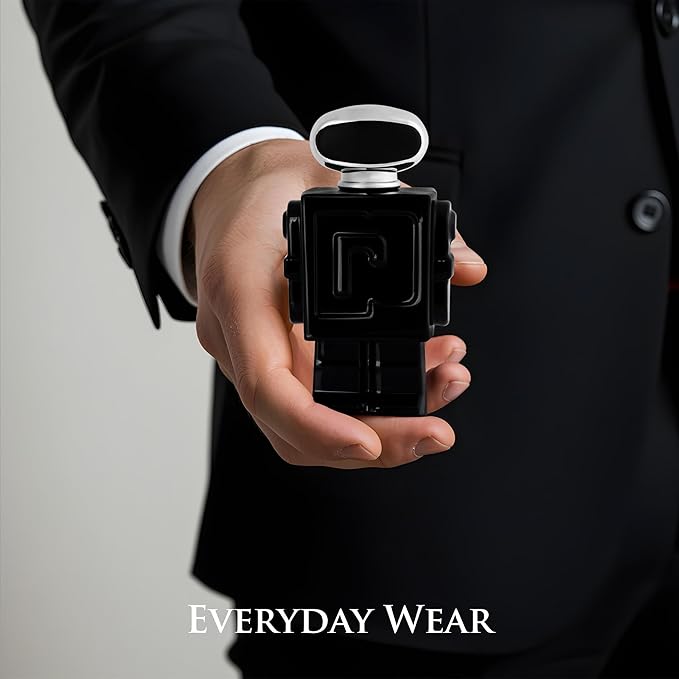 Robot Noir for Men - Fresh Woody Fragrance - Top Notes of Cardamom, Rhubarb, Bergamot & Lemon - base Scents of Vanilla, Tolu Balsam & Haitian Vetiver - Elegant 100ml Bottle, Parfume for Men