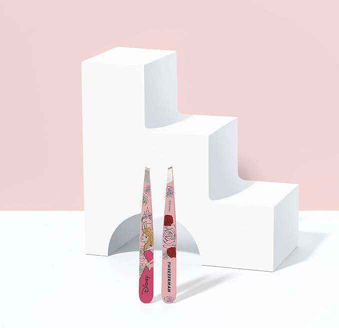 Tweezerman Aurora Slant Tweezer - Eyebrow Tweezers for Women and Men