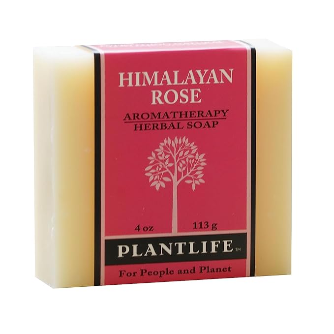 Plantlife Himalayan Rose 3-Pack Bar Soap - Moisturizing and Soothing Soap for Your Skin - Hand Crafted Using Plant-Based Ingredients - Made in California 4 oz Bar