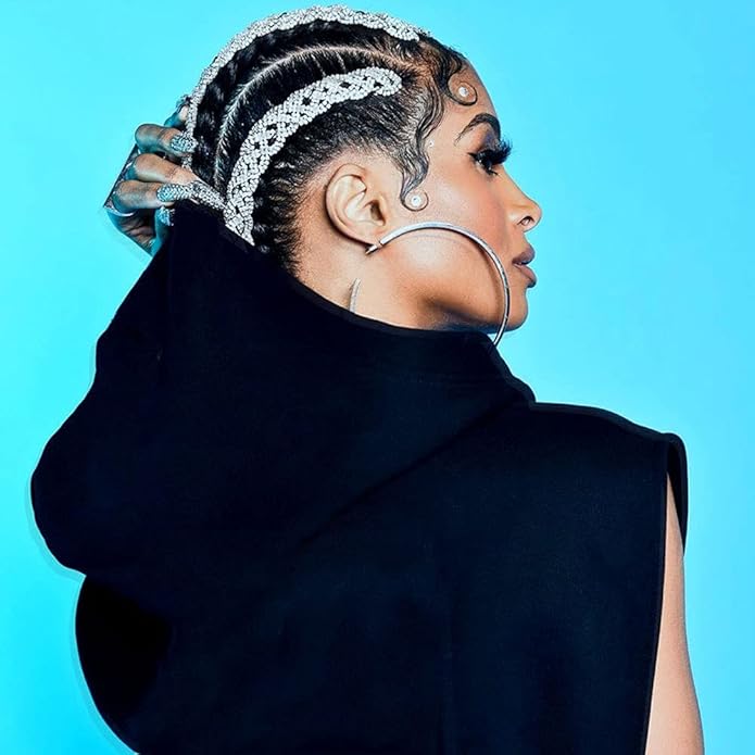 StoneFans Rhinestone Hair Jewelry for Braids Accessories HIP HOP Braid Jewelry Silver Bling Headpiece 3pcs Wedding Set