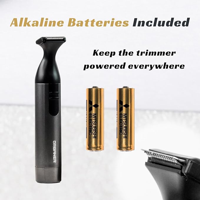 URBANER Adjustable Beard Trimmer for Men, Mustache Edger, Battery Operated, Waterproof Beard Trimmer Cordless, Portable Clipper for Travel Grooming, Gift for Men, Gifts MB-042