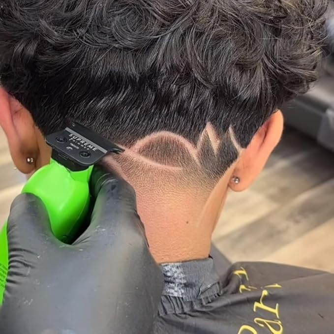 Supreme Trimmer Vader Professional Liner Trimmer for Barbers with 210 Min Run Time, Professional Motor, Sharp DLC T-Blade, USB-C Charge Clipper | ST3778