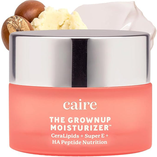 Caire The Grownup Pro-Aging Moisturizer Advanced Hyaluronic Acid Peptide Natural Ceramide Lipid Replenishing moisturizer. Wrinkle Fighting, Collagen Generation (50 ml)