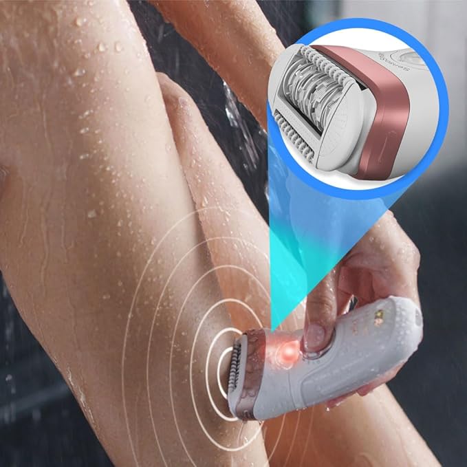 Replacement Epilator Head 81533164 Compatible with Braun Silk-épil 7, Silk-épil 9 and Xpressive | Extra Wide Epilation Head, White